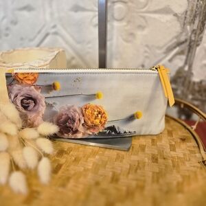 Keri Herer Artsy Floral Zipper Pouch with Pastel Blooms Bag Floral Print